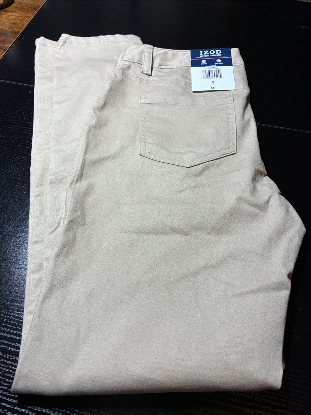 Izod Women’s Straight Fit Chino Pants - Stone